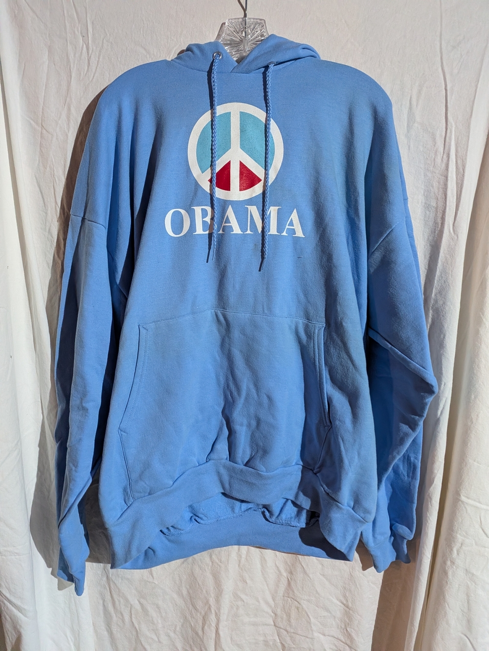 Barack Obama Campaign Hoodie In Light Blue Size XXL (2XL)